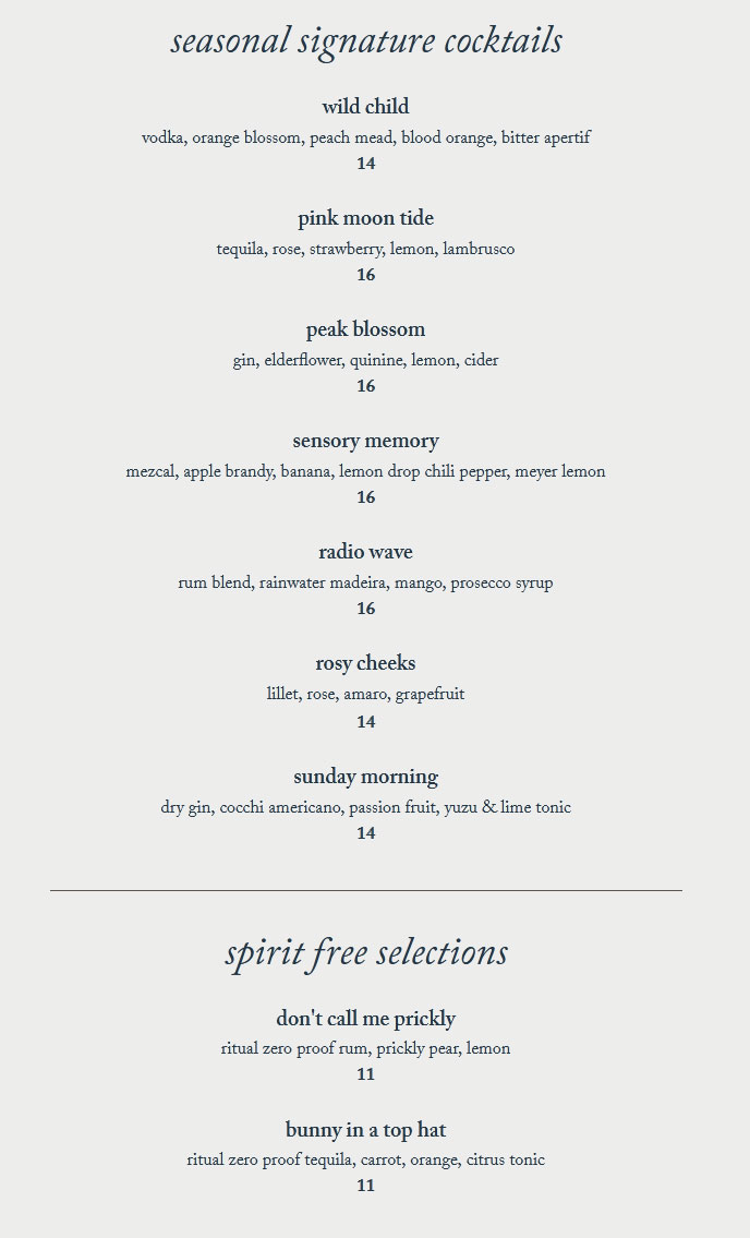 Fleeting Menu