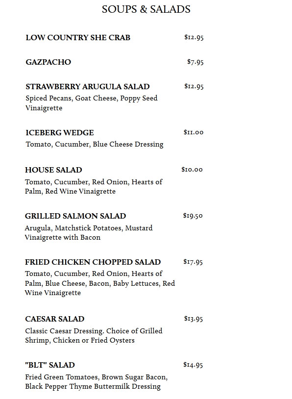 Lunch Menu
