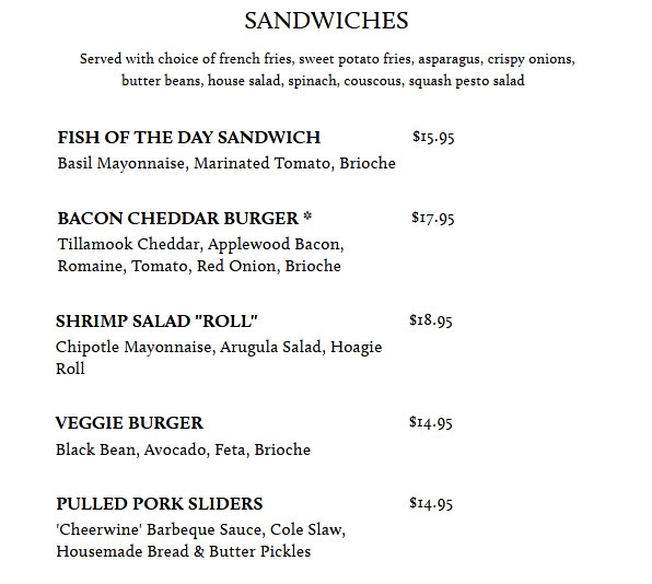 Lunch Menu